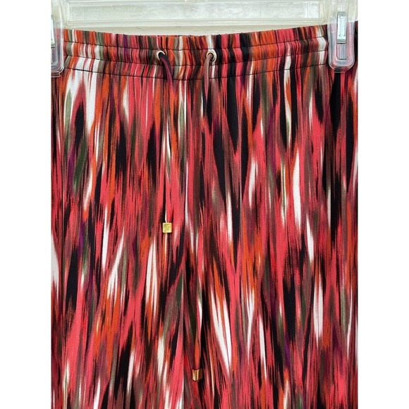 Calvin Klein Lounge Pants L Red Orange Green Watercolor Casual Comfy Pull On - Picture 2 of 5